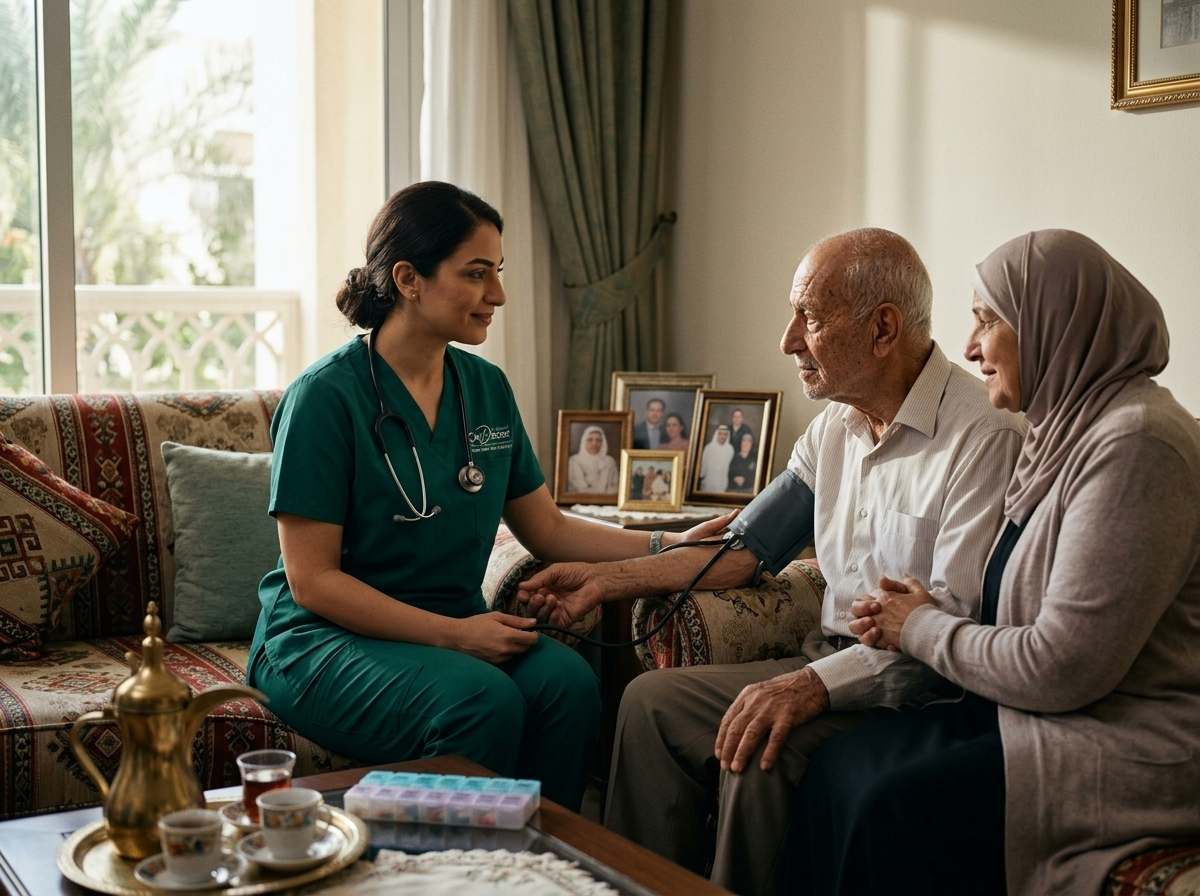 Elderly Parents Who Can't Wait in Queues 