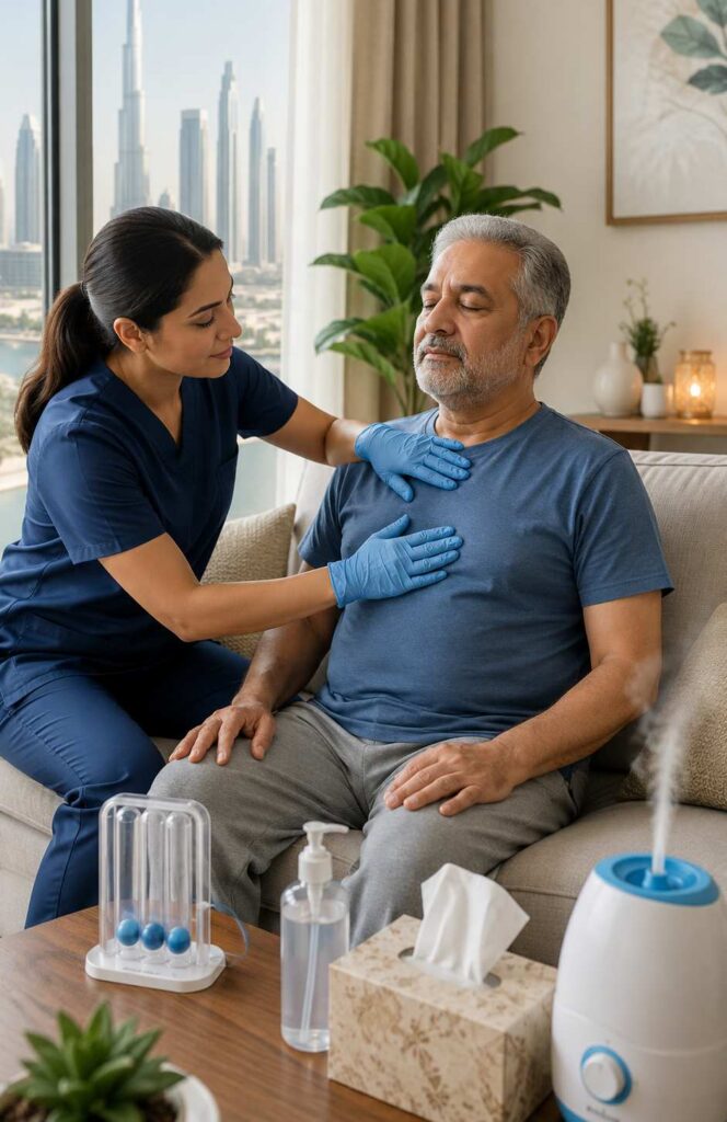 When Should You Consider Chest Physiotherapy At Home In Dubai | call doctor now