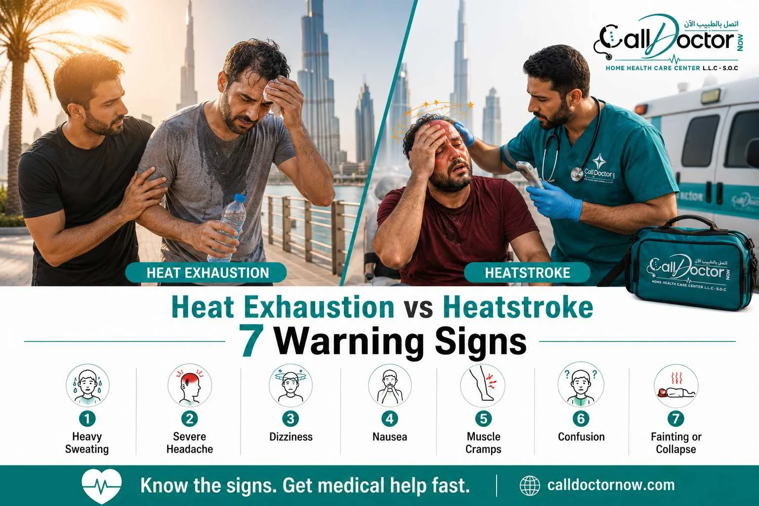 Heat Exhaustion vs Heatstroke in Dubai